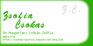 zsofia csokas business card