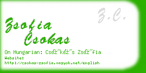 zsofia csokas business card